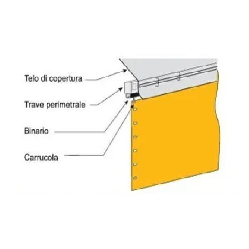 LATERALE SCORREVOLE PER GAZEBO BIANCO 5X2H