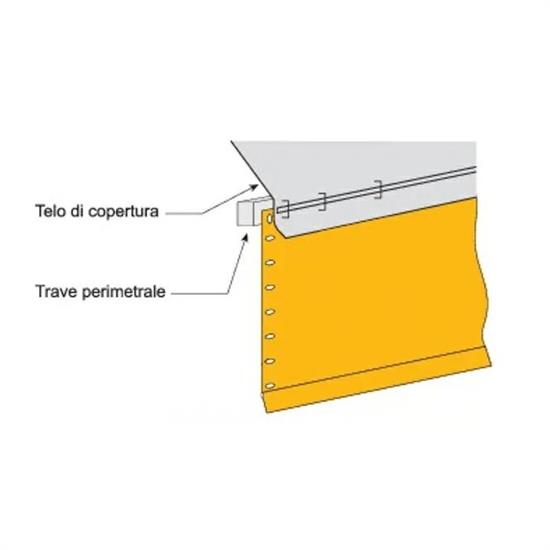 LATERALE FISSO PER GAZEBO BIANCO 6X2H
