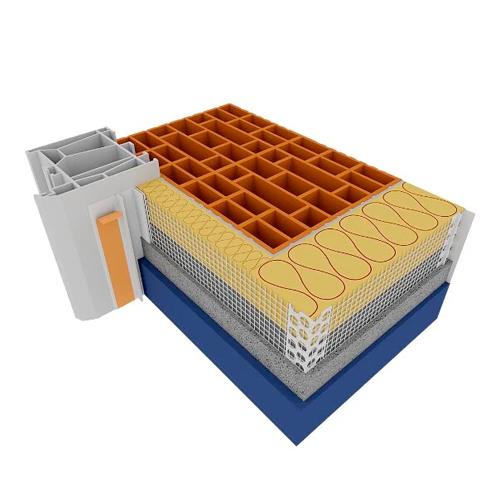 PROFILO RACCORDO FINESTRA CON RETE - 2,40 ML