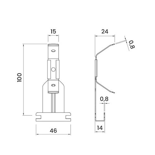 SOSPENSIONE UNIV. C/MOLLA ATTACCO 50 MM